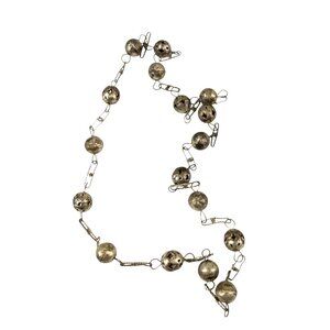 Vintage Mexican Wedding Necklace Silver Filigree Beads 24" Handcrafted